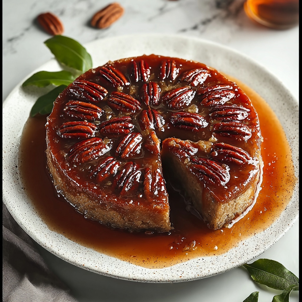 Pecan Upside Down Cake Recipe - Recipe Image