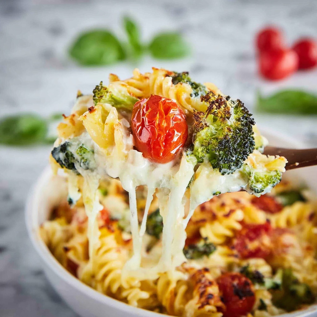 Tomato Basil Summer Veggie Casserole Recipe - Recipe Image