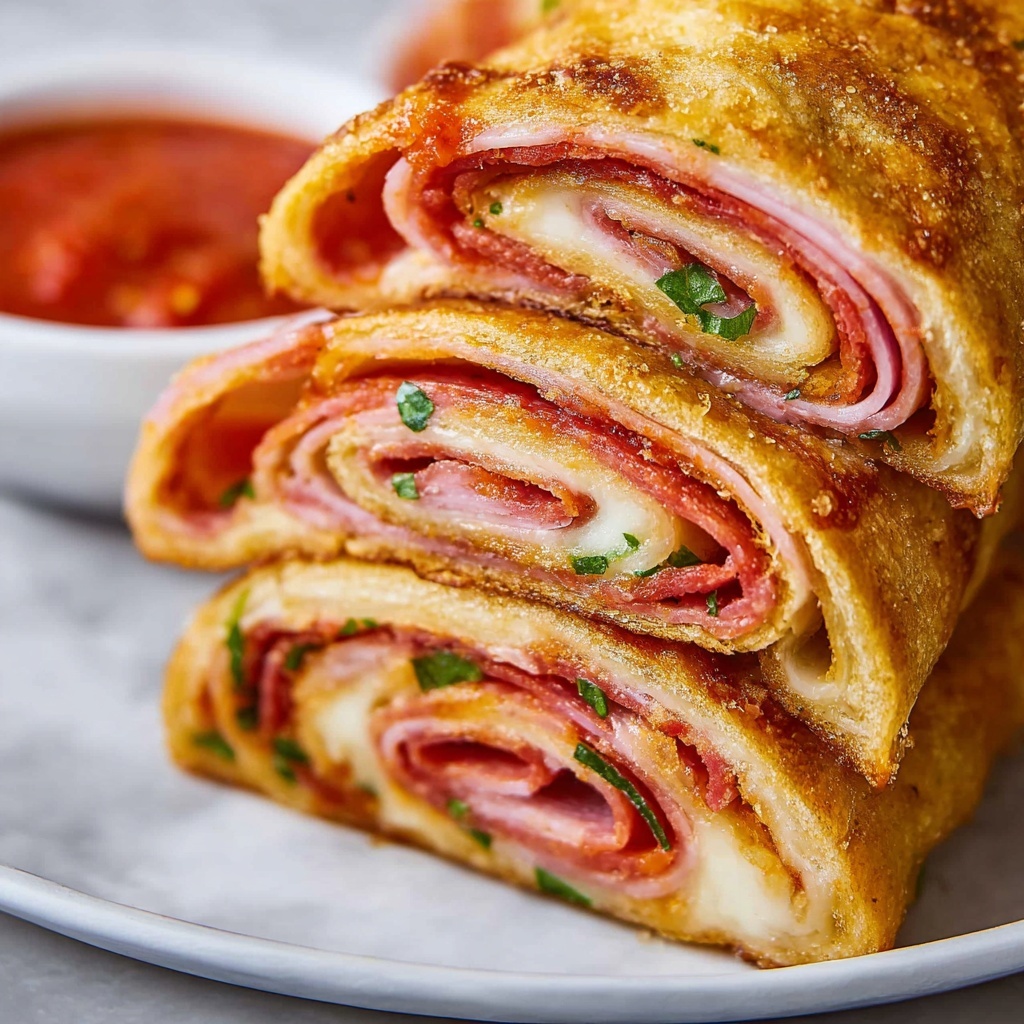 Delicious Italian Meat & Cheese Stromboli Sandwich Recipe - Recipe Image