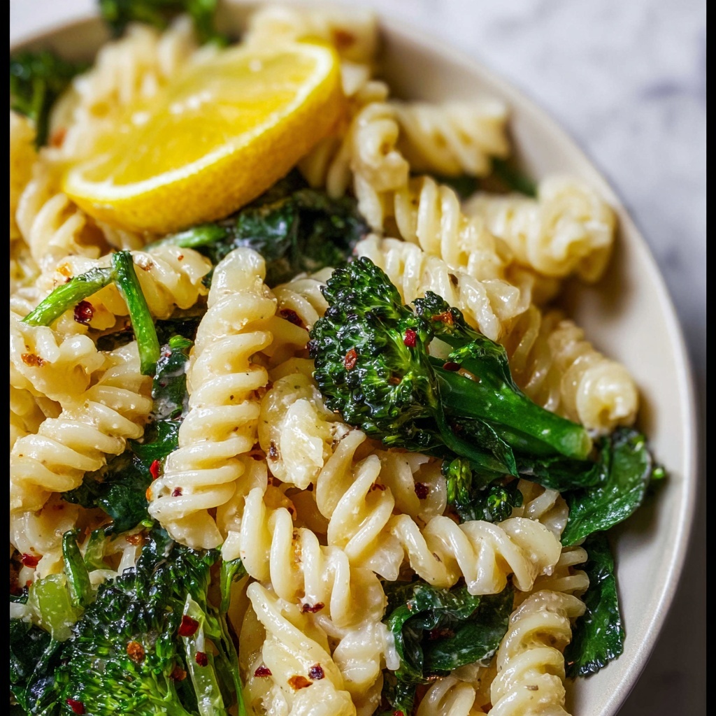 Lemon Broccoli Pasta with Spinach and Parmesan Recipe - Recipe Image
