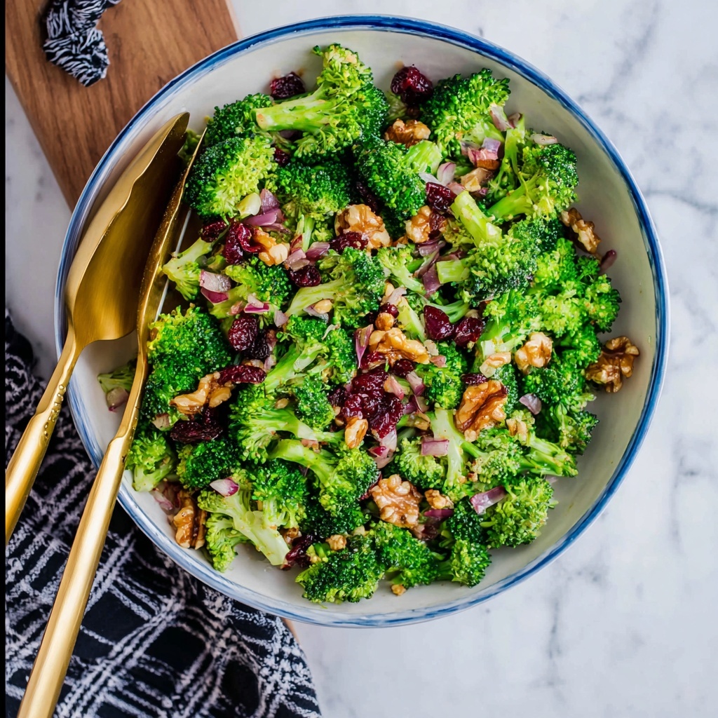 Broccoli Salad with Bacon and Cranberries Recipe - Recipe Image