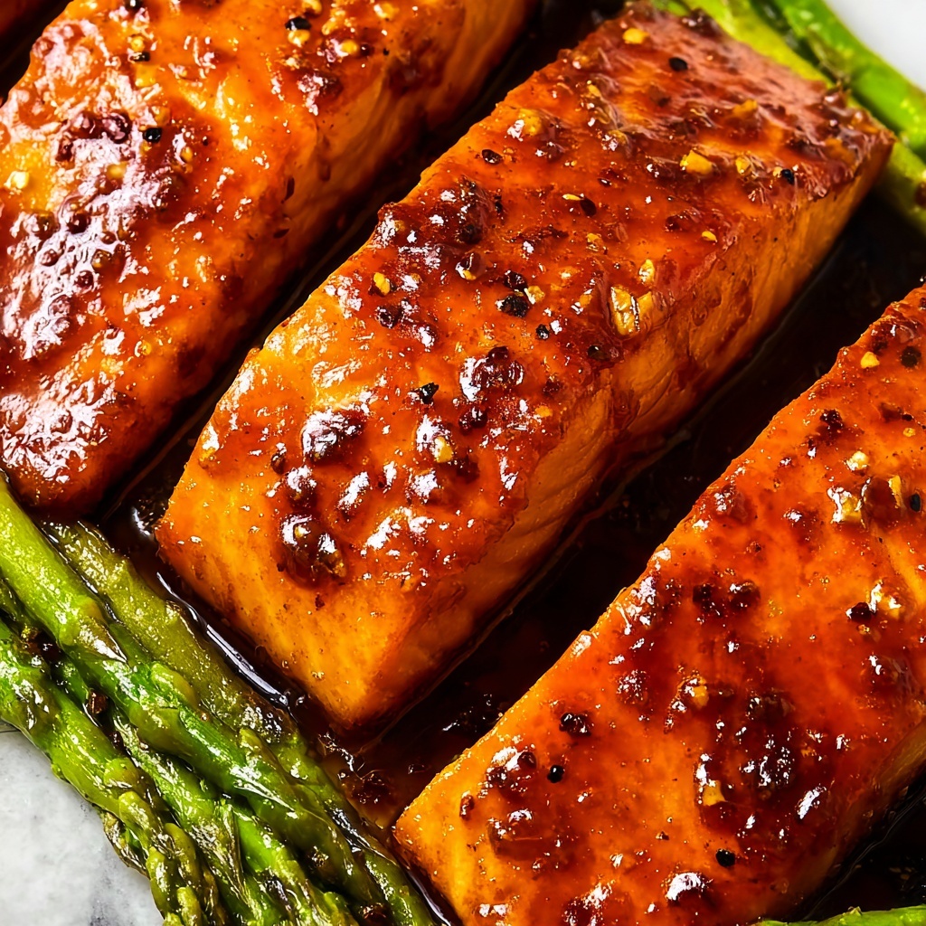 Honey Garlic Salmon and Asparagus Recipe - Recipe Image
