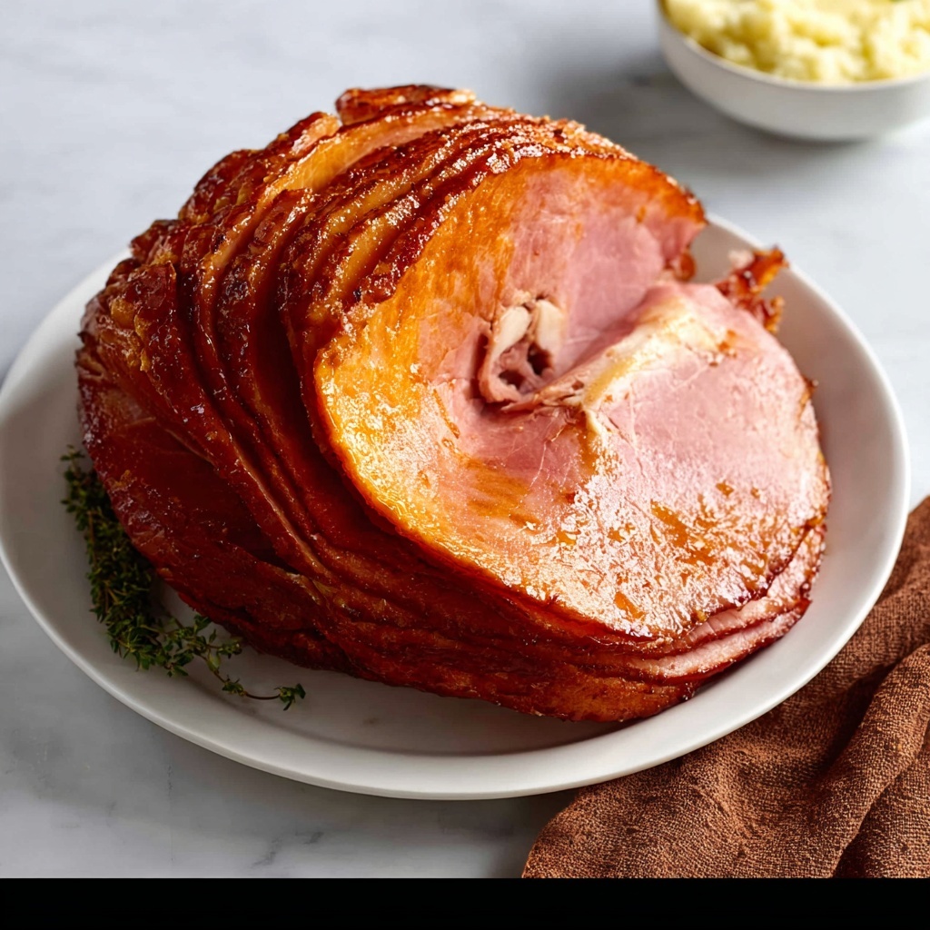 Crockpot Spiral Ham with Maple and Mustard Glaze Recipe - Recipe Image