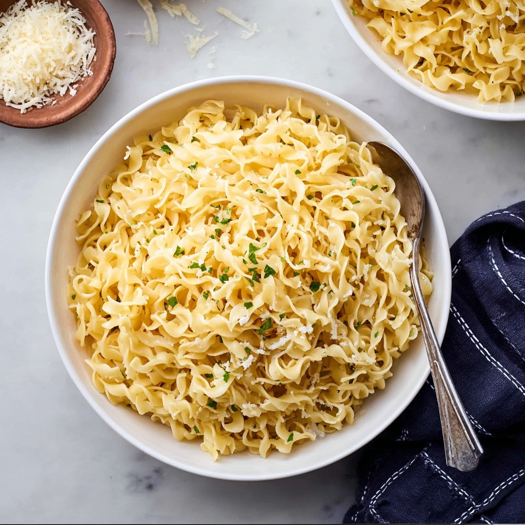 Buttered Egg Noodles with Garlic and Parsley Recipe - Recipe Image