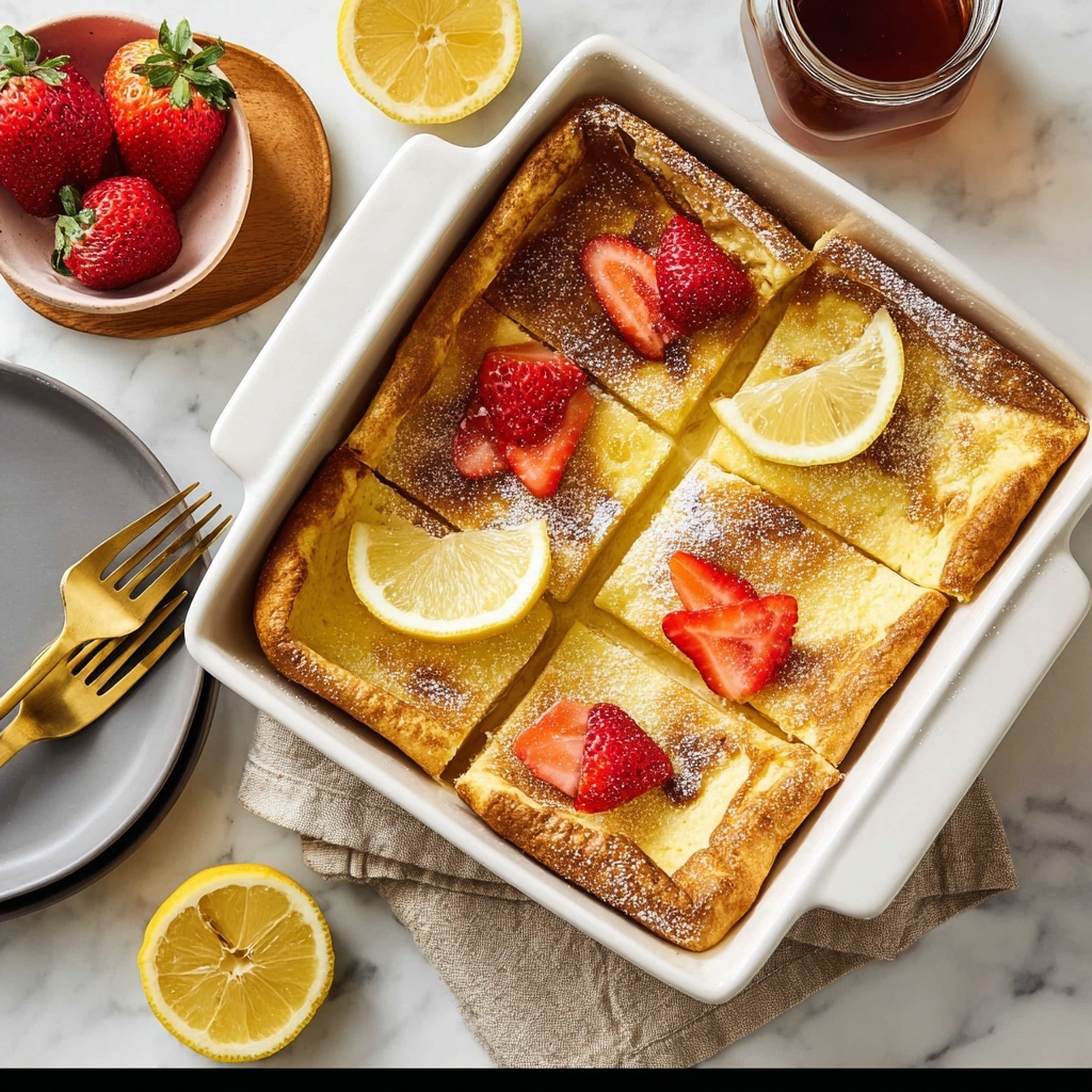 Dutch Baby Pancake with Fresh Berries and Maple Syrup Recipe - Recipe Image