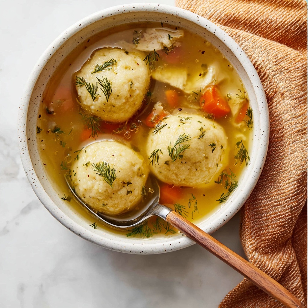 Hearty Matzo Ball Soup with Tender Chicken and Fresh Herbs Recipe - Recipe Image