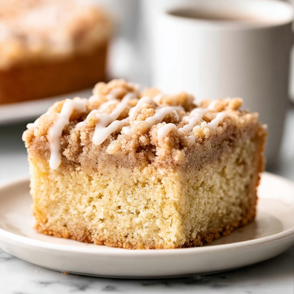Apple Coffee Cake with Streusel Topping and Vanilla Glaze Recipe - Recipe Image