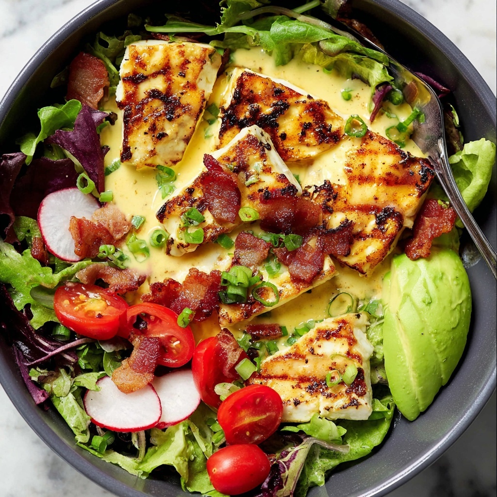 Honey Mustard Grilled Chicken Salad with Bacon and Avocado Recipe - Recipe Image