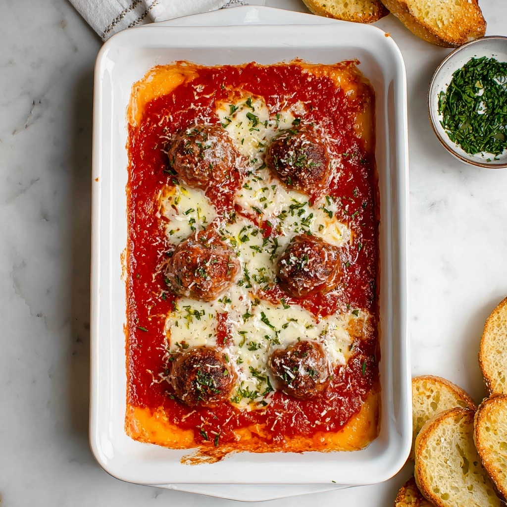 Cheesy Meatball Casserole with Spaghetti Recipe - Recipe Image
