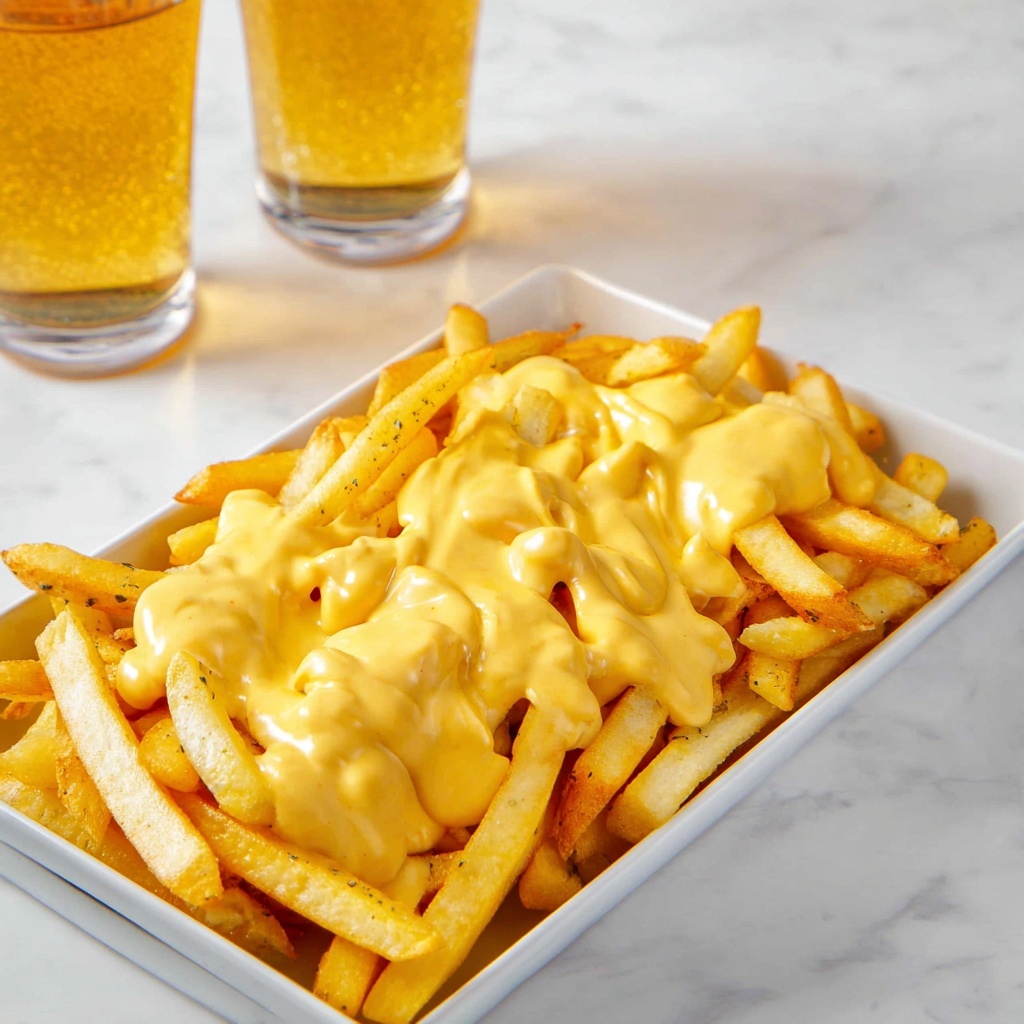 Cheese Fries with Spicy Cheddar Sauce and Toppings Recipe - Recipe Image