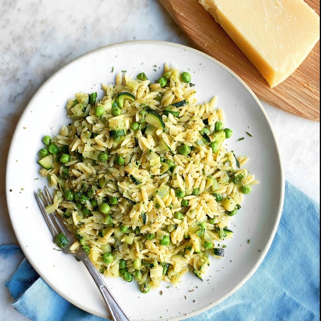 Pea, Zucchini and Pesto Orzo (Risoni) Recipe - Recipe Image