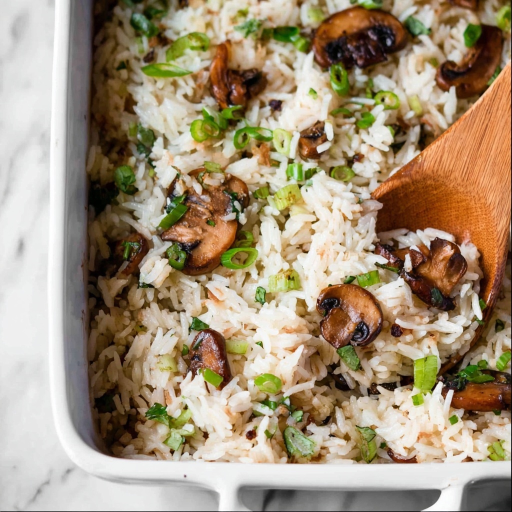 Baked Mushroom Rice Recipe - Recipe Image