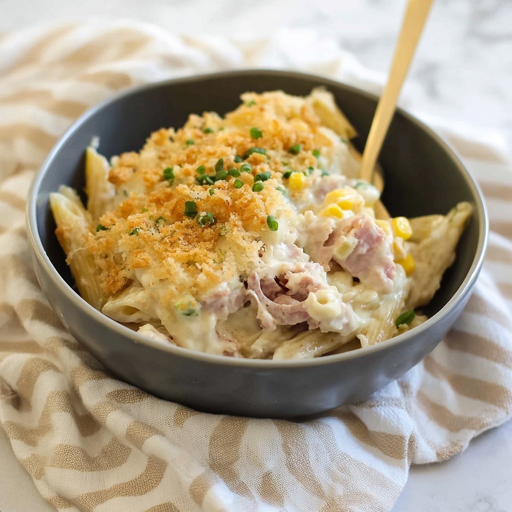 Creamy Tuna Mornay Pasta Bake Recipe - Recipe Image