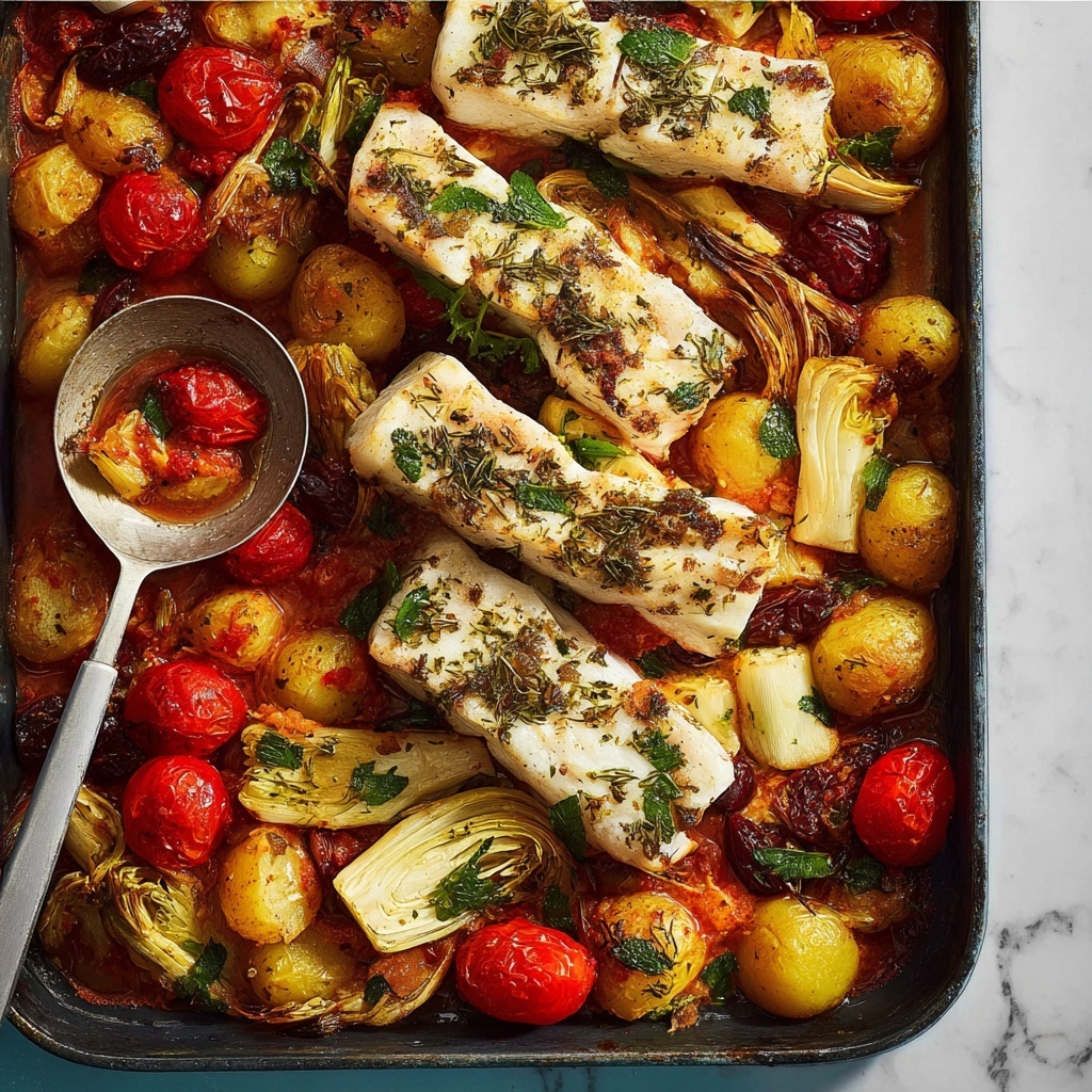 Puttanesca Fish Tray Bake Recipe - Recipe Image
