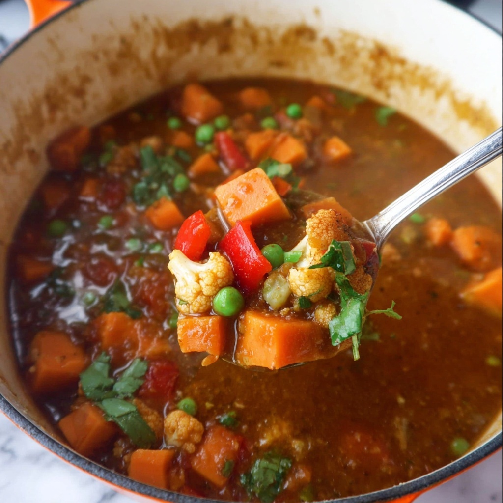 Vegetable Curry with Sweet Potato, Cauliflower, and Spinach Recipe - Recipe Image