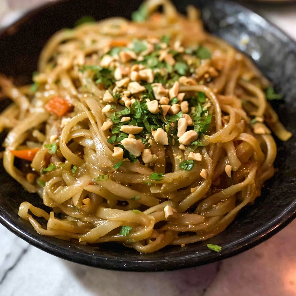 Stir Fried Noodles with Peanut Sauce Recipe - Recipe Image