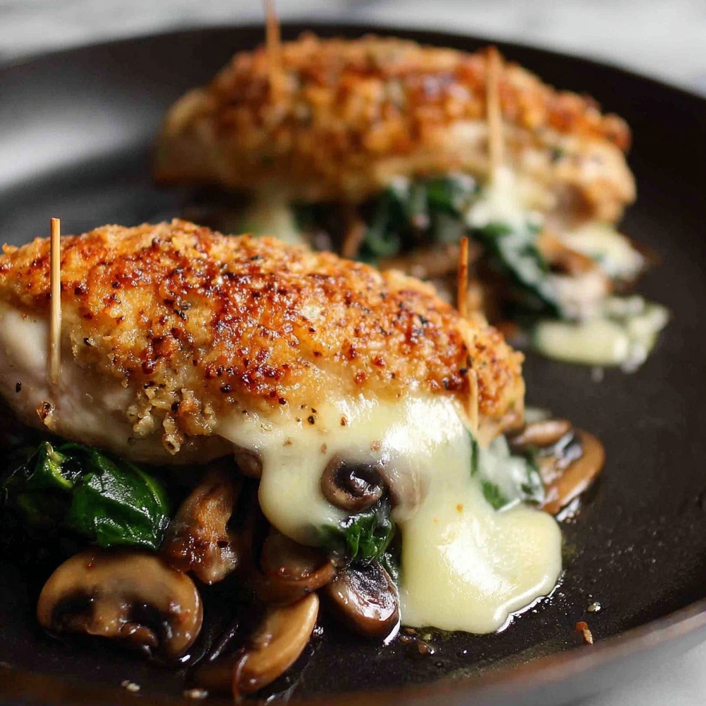 Mushroom Stuffed Chicken Breast Recipe - Recipe Image