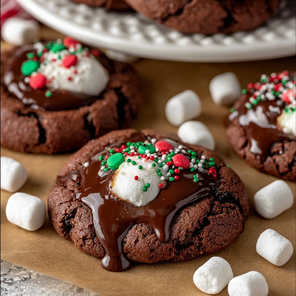 Hot Cocoa Cookies with Marshmallow Centers and Chocolate Frosting Recipe - Recipe Image
