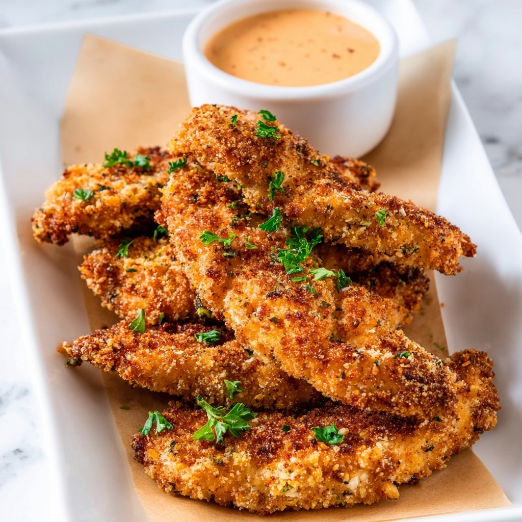 Air Fryer Chicken Tenders with Honey Mustard Dipping Sauce Recipe - Recipe Image
