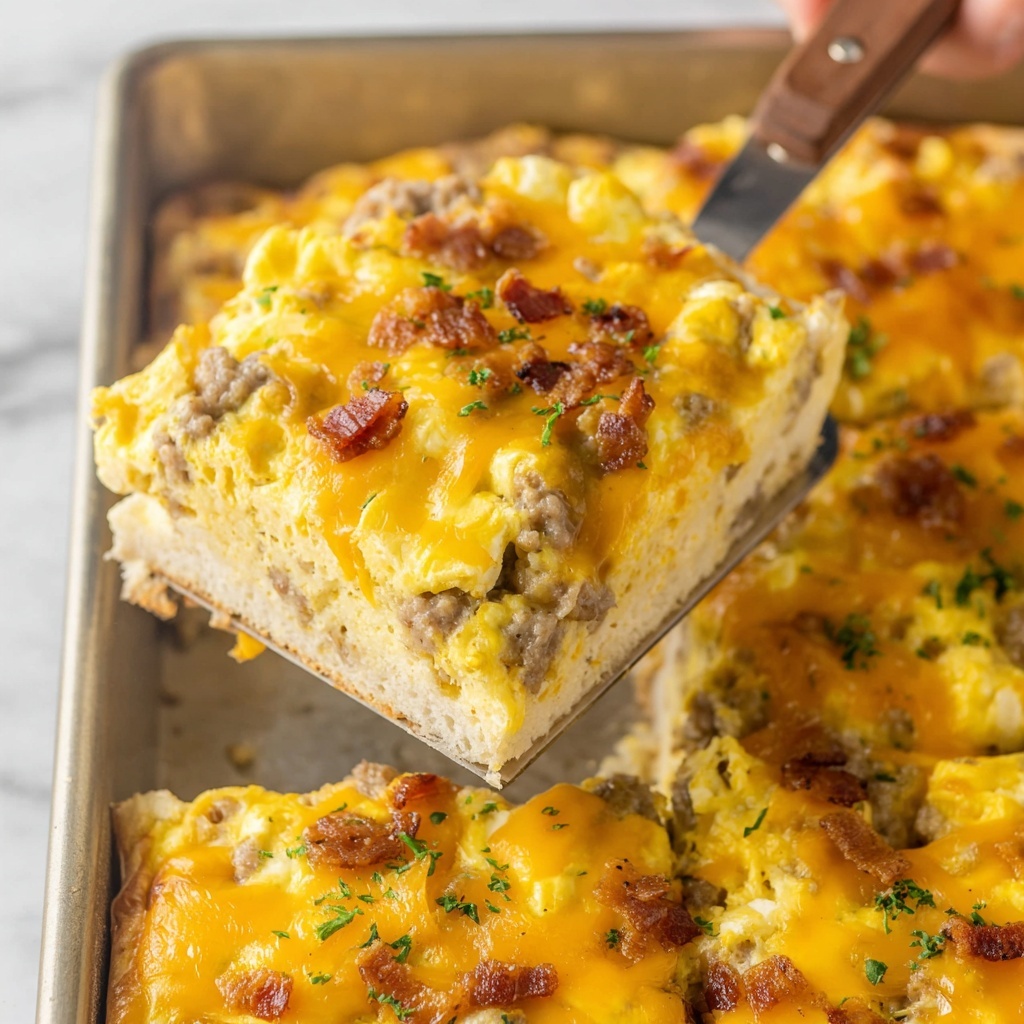 Breakfast Pizza with Sausage, Egg, and Bacon Recipe - Recipe Image