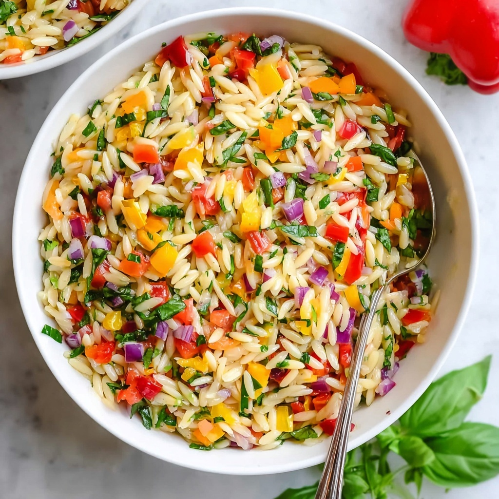 The Best Orzo Salad: Bright, Easy, and Bursting with Flavor Recipe - Recipe Image