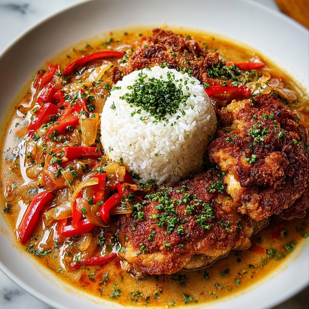 Smothered Chicken and Rice Recipe - Recipe Image