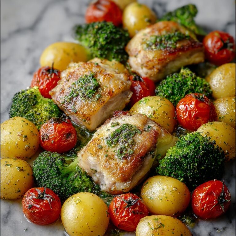 Sheet Pan Garlic Butter Chicken and Veggies Recipe