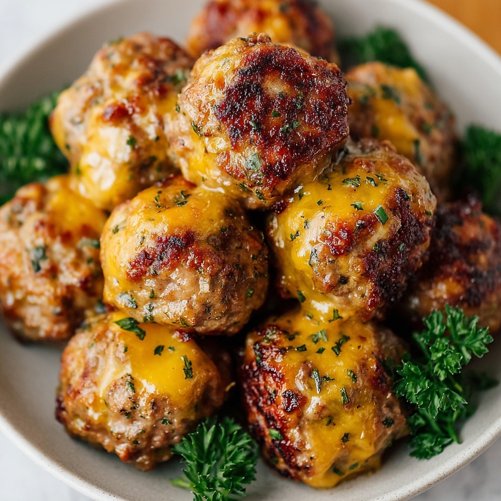 Cheesy Sausage Stuffing Balls Recipe - Recipe Image