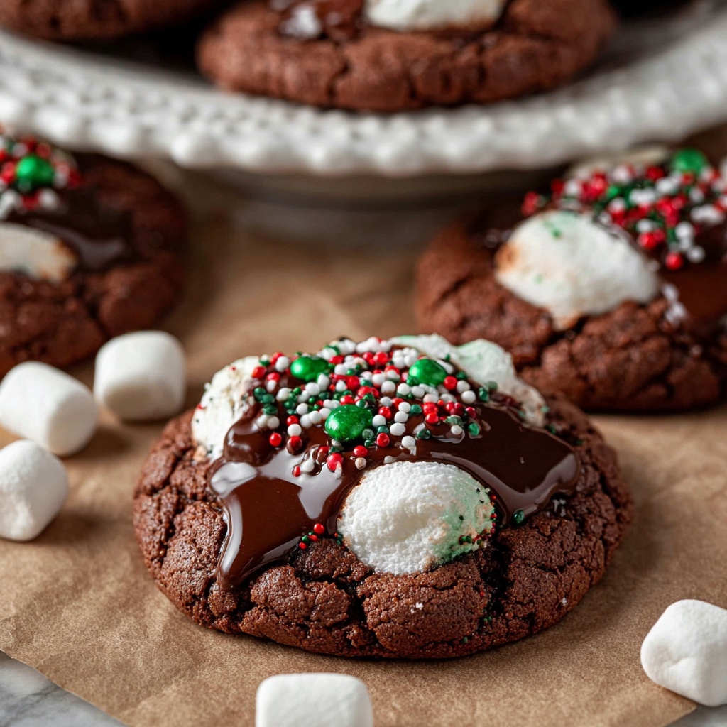 Hot Cocoa Cookies with Marshmallow Centers and Chocolate Frosting Recipe - Recipe Image