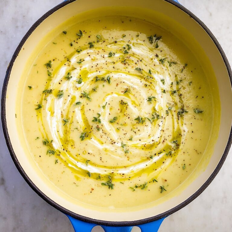 Creamy Potato Leek Soup with Herb Garnish Recipe