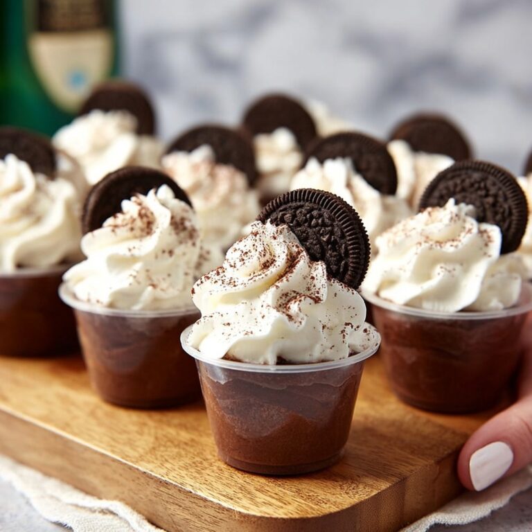 Mint Chocolate Pudding Shots Recipe
