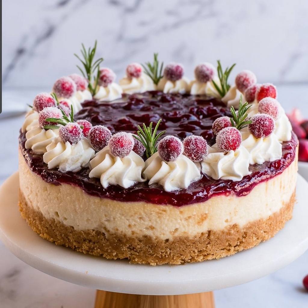 Cranberry Cheesecake Recipe - Recipe Image
