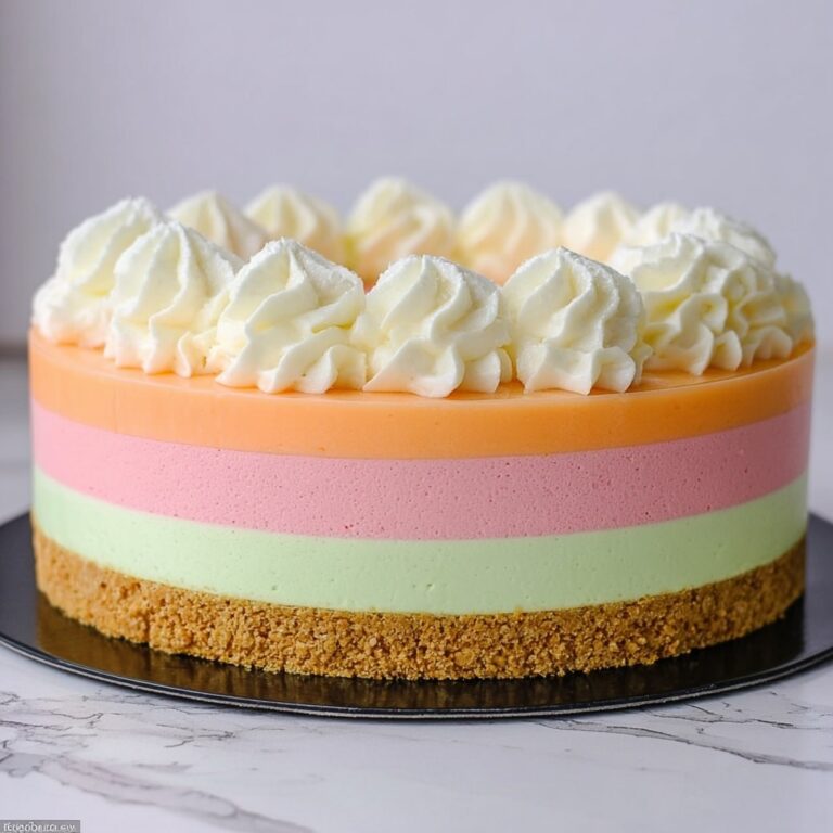 Rainbow Sherbet Cake Recipe