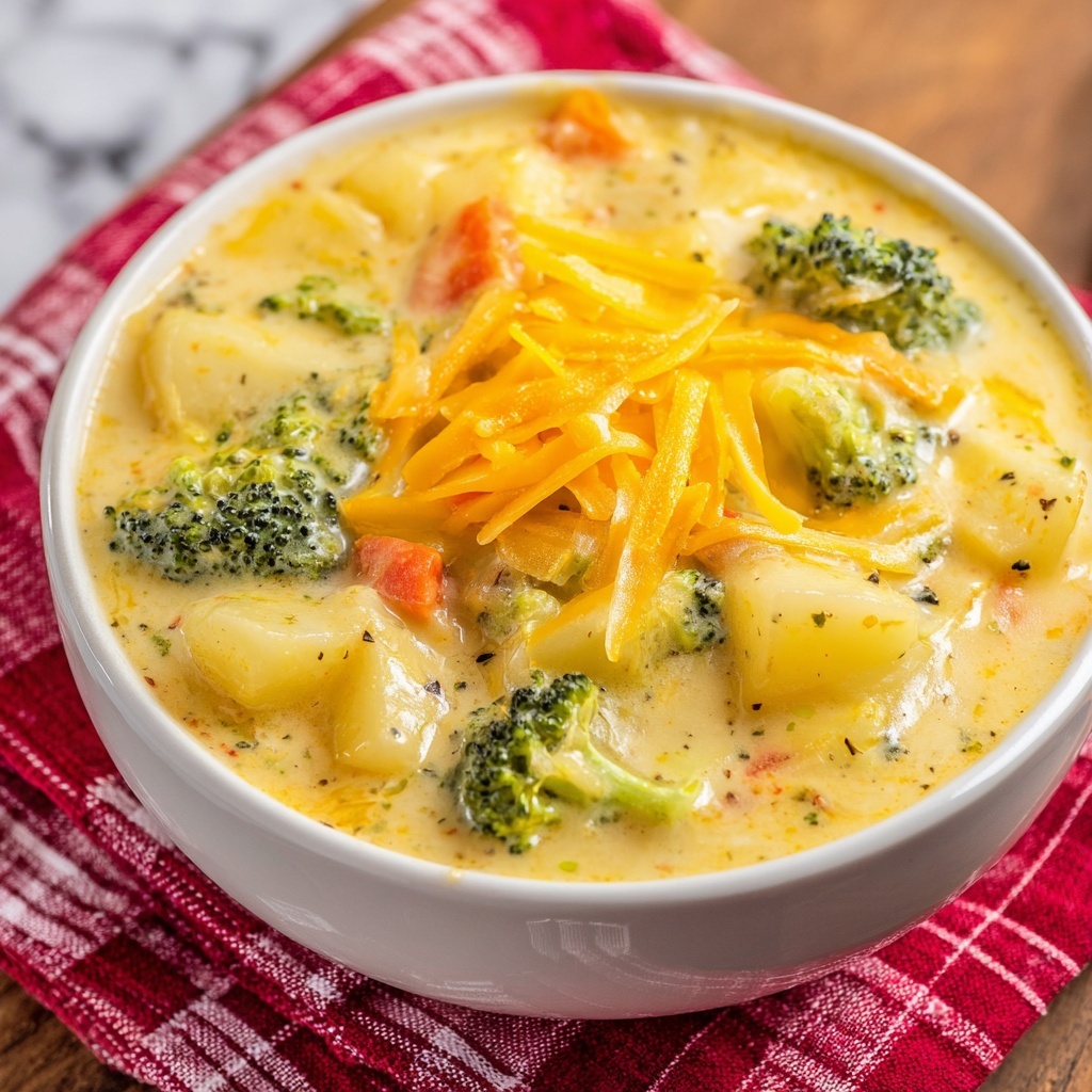 Creamy Broccoli and Potato Soup Recipe - Recipe Image