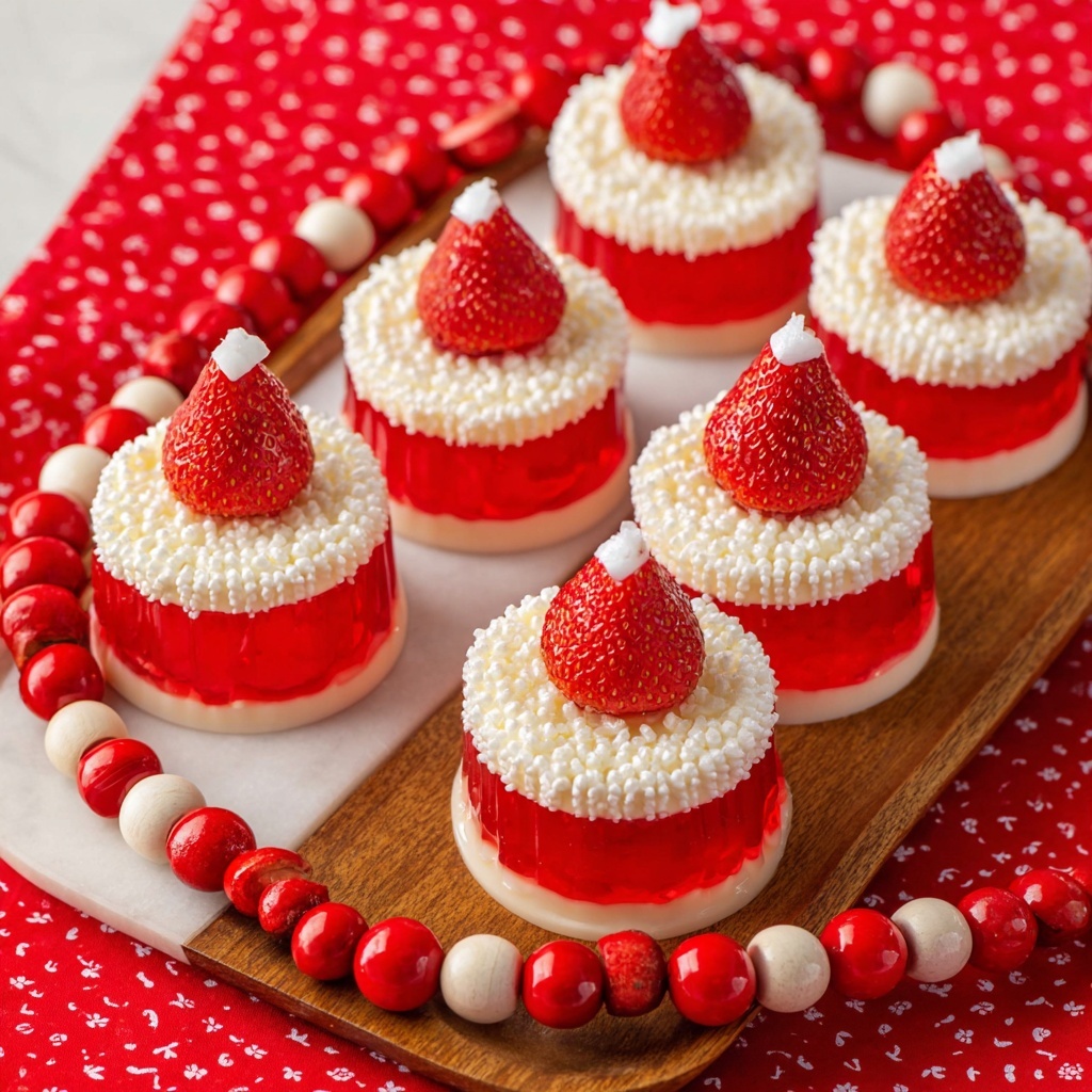Santa Hat Jello Shots Recipe - Recipe Image