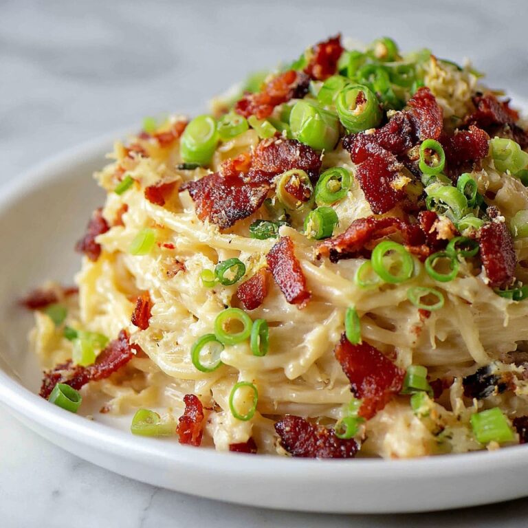 Baked Cheesy Bacon Spaghetti Recipe