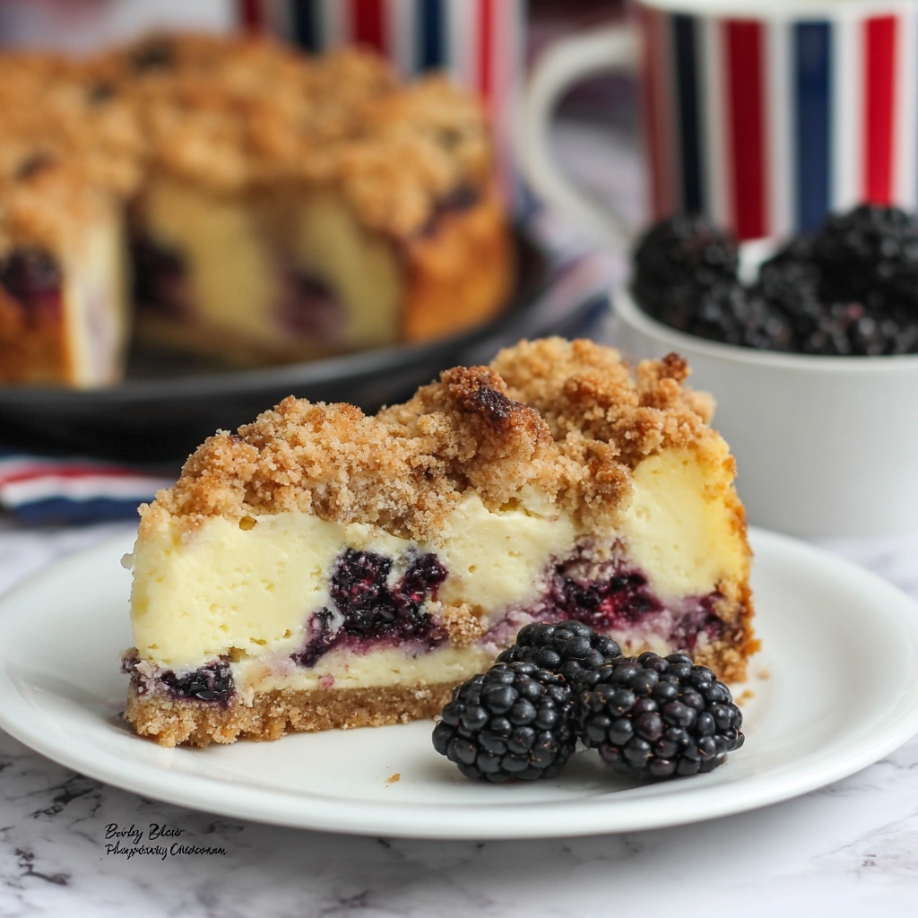 Blackberry Crumb Cheesecake Recipe - Recipe Image