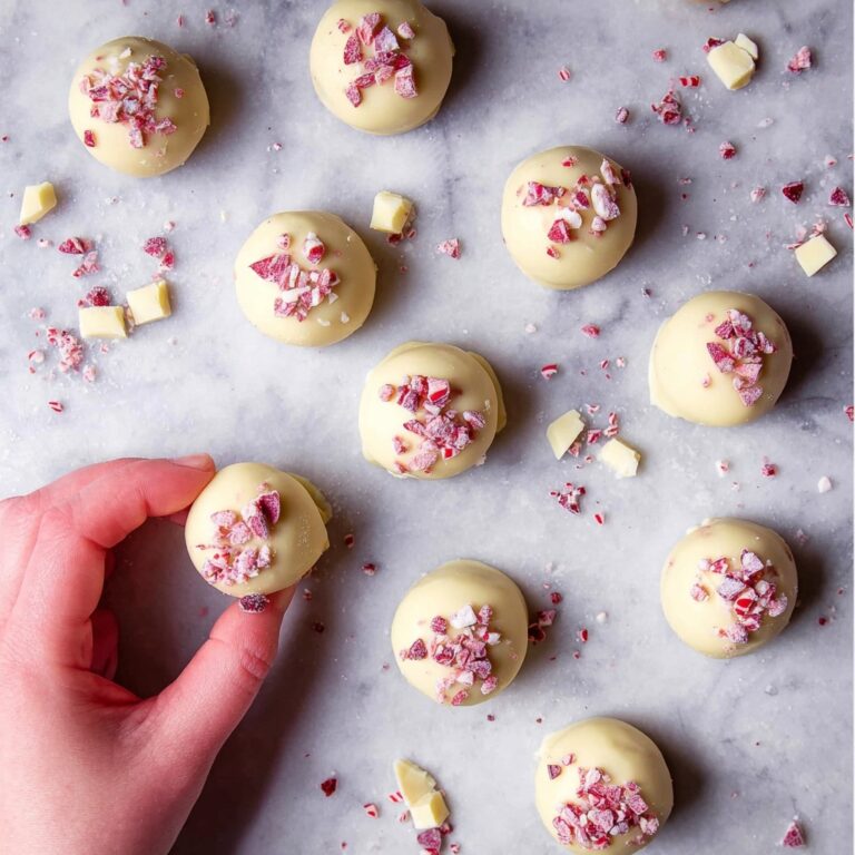 No Bake Peppermint Bark Oreo Truffles Recipe