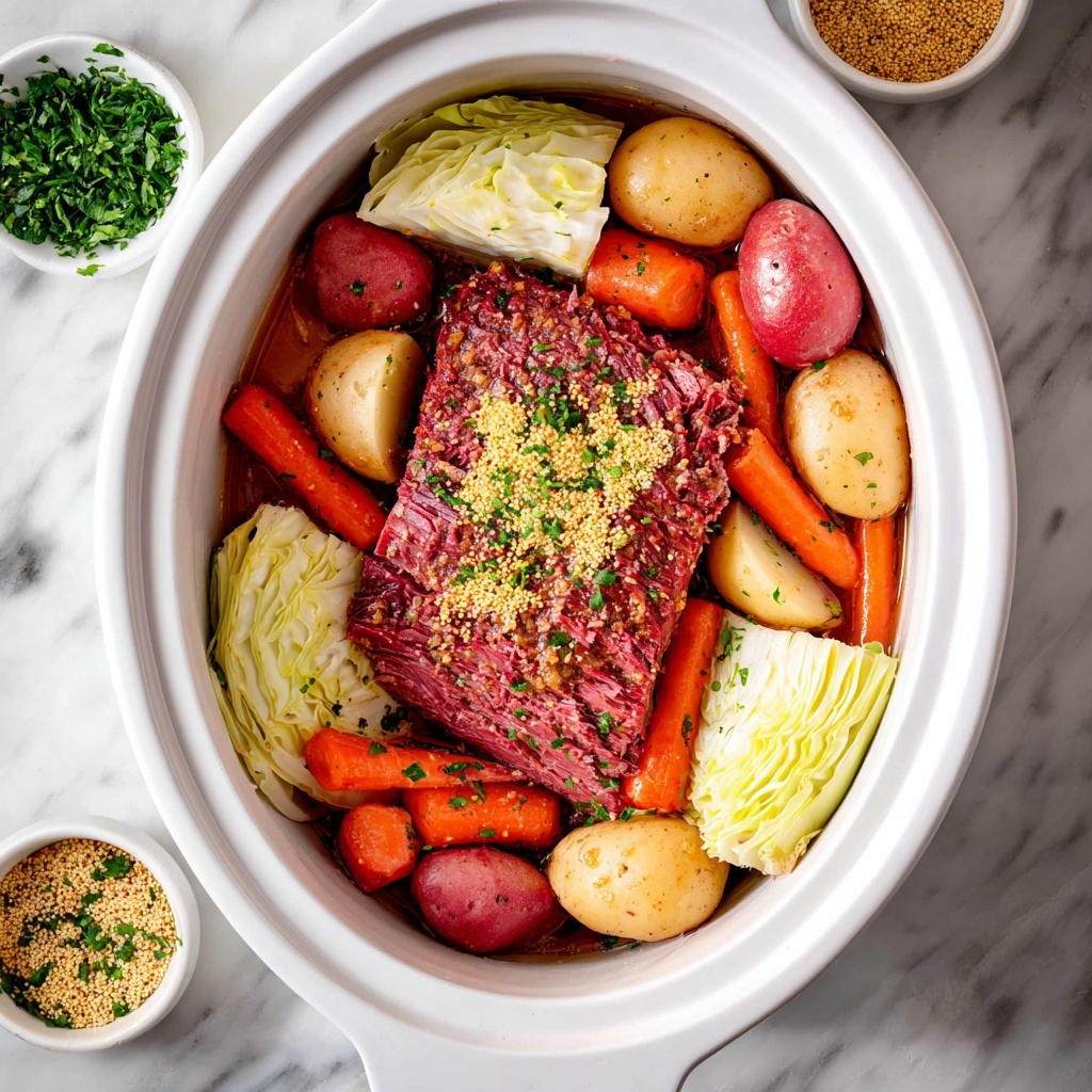 Slow Cooker Corned Beef and Cabbage Recipe - Recipe Image