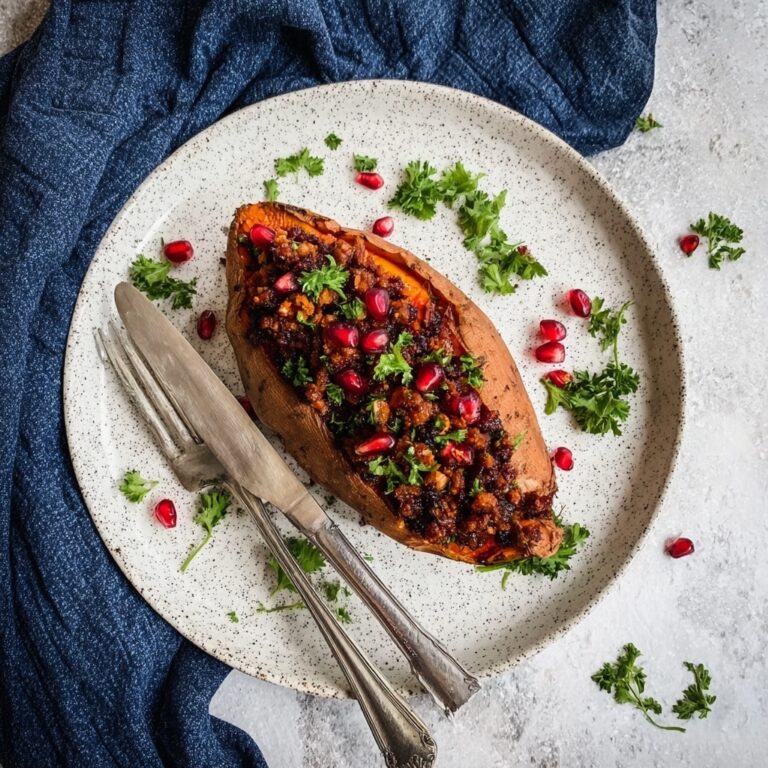 Hearty Lentil Walnut Stuffed Sweet Potatoes Recipe