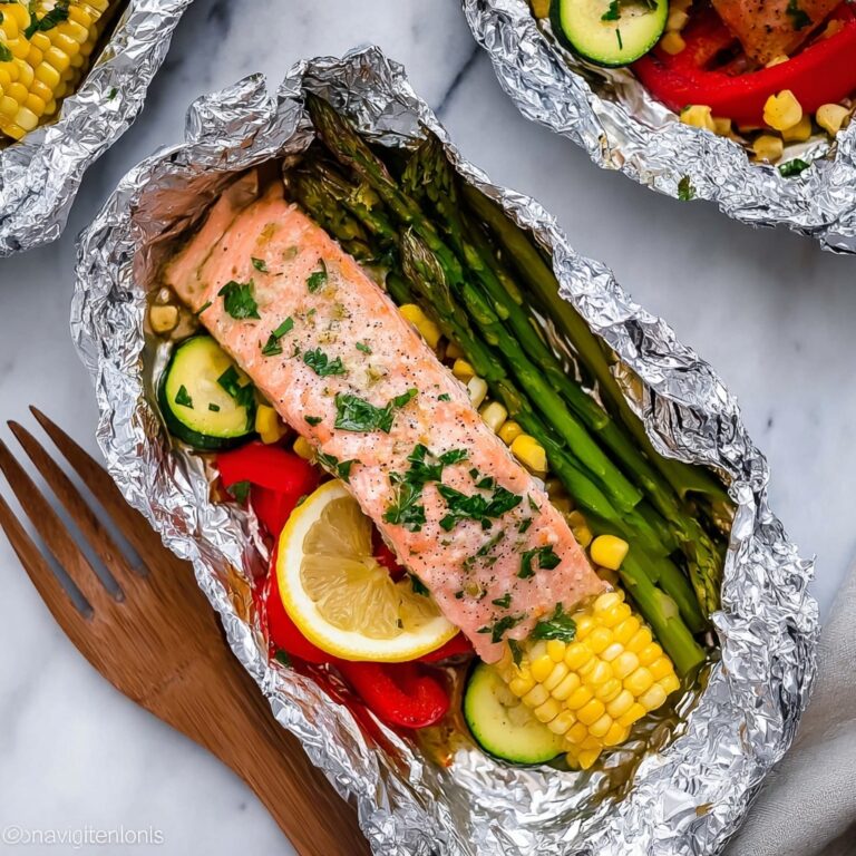 Summer Veggie Salmon Foil Packets Recipe