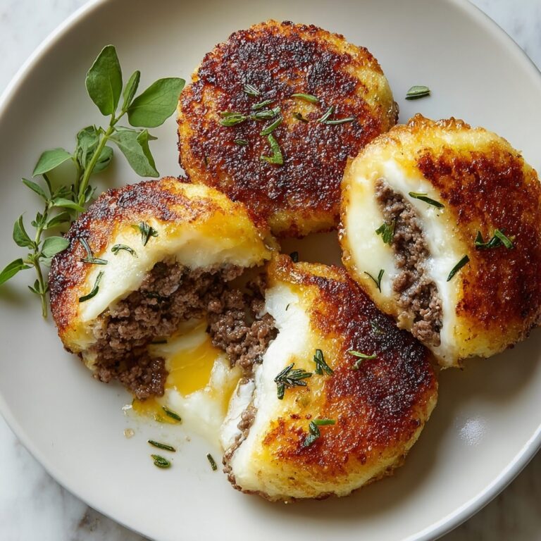 Crispy Mashed Potato Balls Filled with Cheesy Beef Recipe