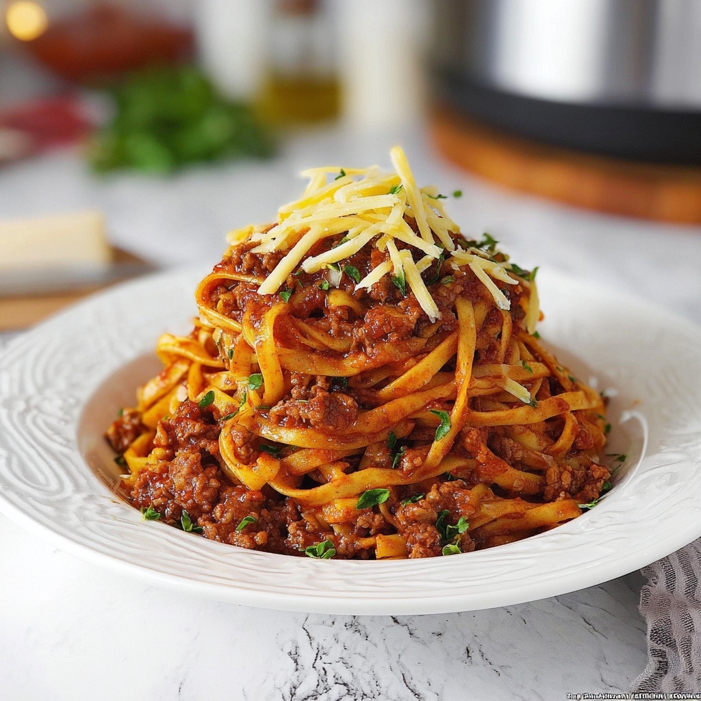 Instant Pot Fettuccine Bolognese Recipe - Recipe Image