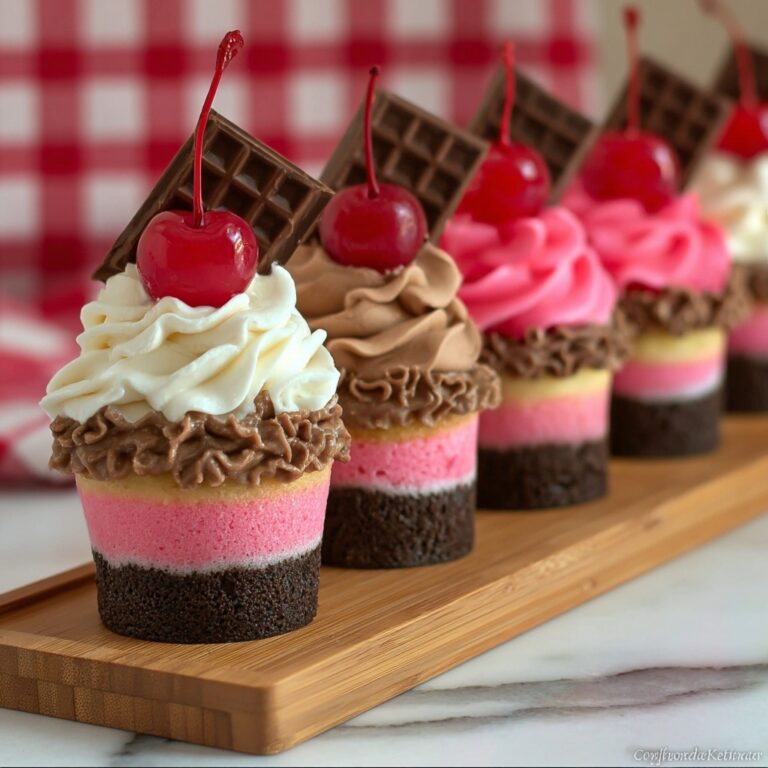 Layered Neapolitan Cupcakes Recipe
