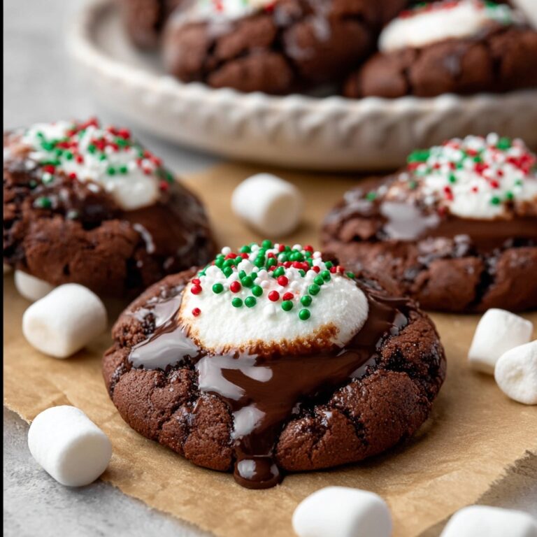 Hot Cocoa Cookies with Marshmallow Centers and Chocolate Frosting Recipe
