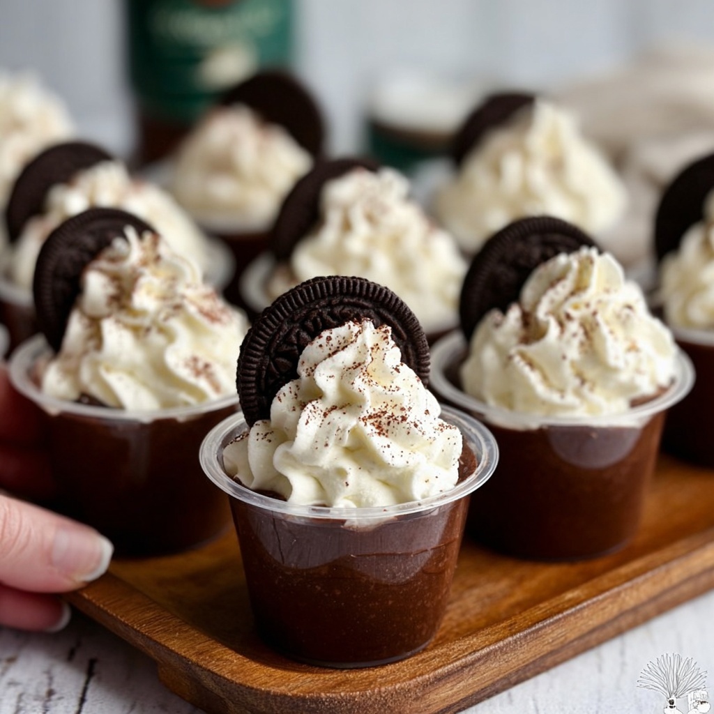Mint Chocolate Pudding Shots Recipe - Recipe Image
