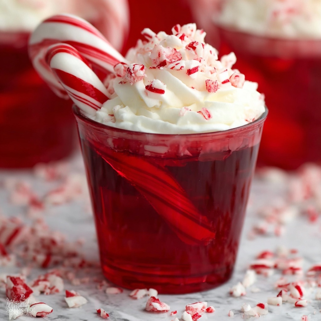 Candy Cane Jello Shots Recipe - Recipe Image