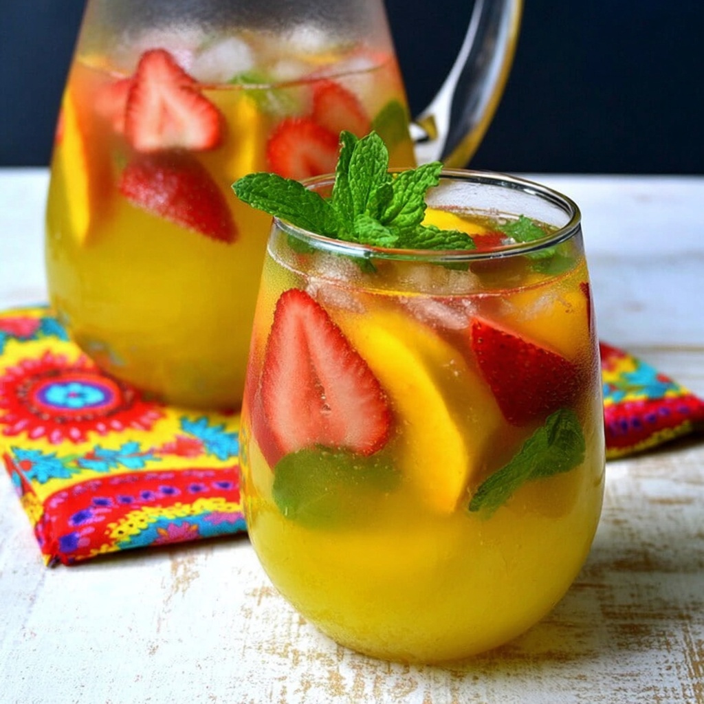 Texas Peach Sangria Recipe - Recipe Image