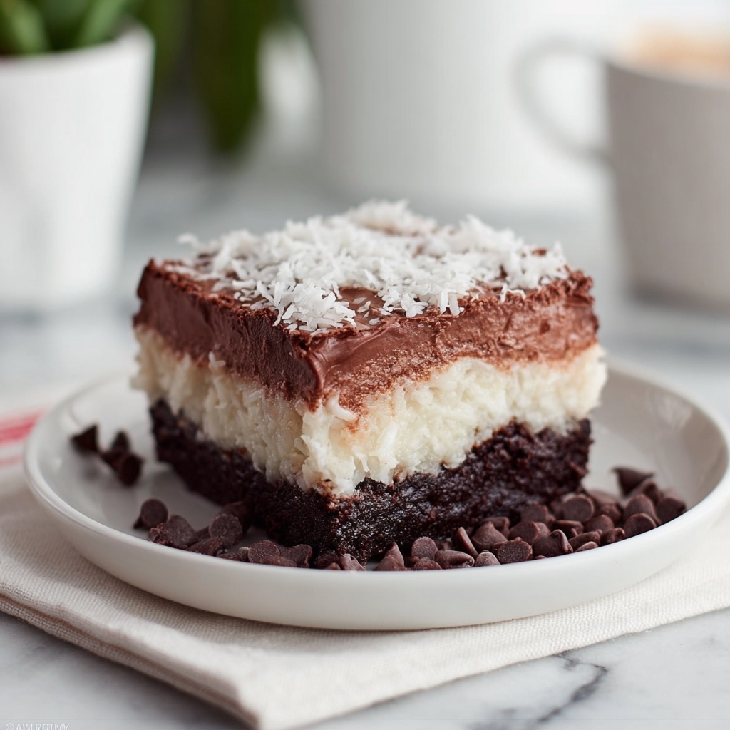 Coconut Brownies Recipe - Recipe Image