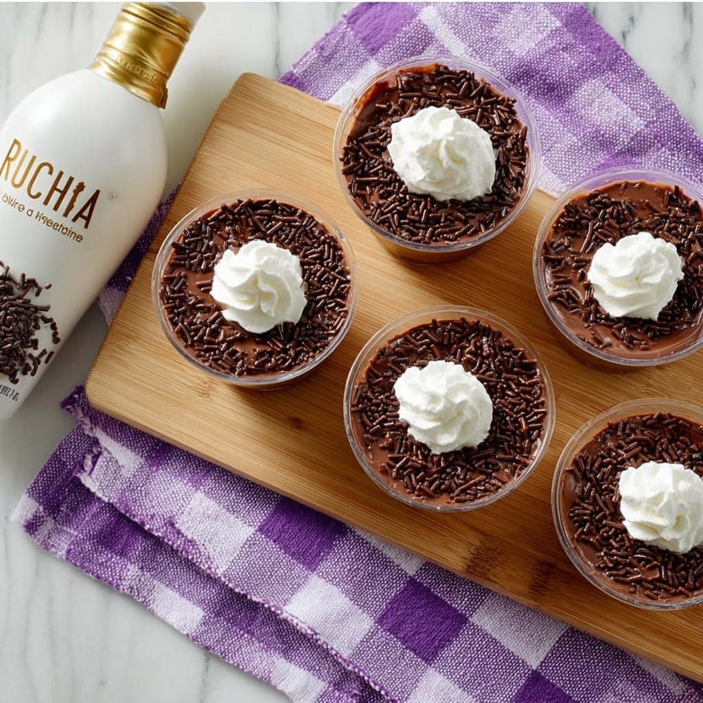 Rumchata Chocolate Pudding Shots Recipe - Recipe Image